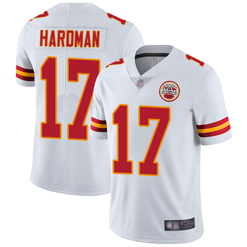 Men Kansas City Chiefs #17 Hardman Mecole White Vapor Untouchable Limited Player Football Nike NFL Jersey->kansas city chiefs->NFL Jersey
